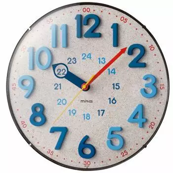MAG Wall Radio Controlled Analog Interior Night Second Hand Stop 3D Spherical Natural Clock, Clock, Clock, Function, Characters, Glass, W-750N