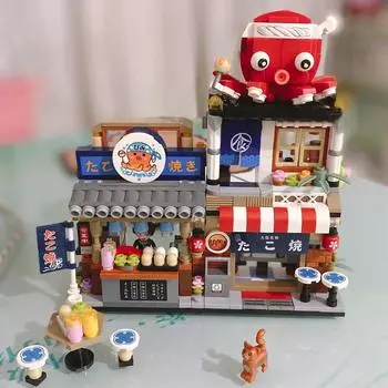 Магазин Shaved Store Building Block Shaved Ice Shop Bricks Restaurant Model Toys for Kids Gifts Home Decor With Box