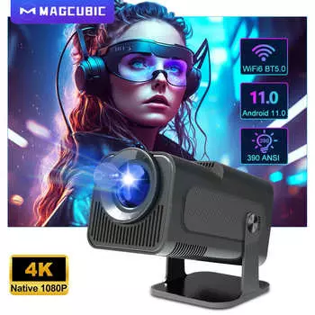 Magcubic 4K Native 1080P Android 11 проектор 390ANSI HY320 Dual Wifi6 BT5.0 Портативный кинопроектор для улицы, обновленный HY300