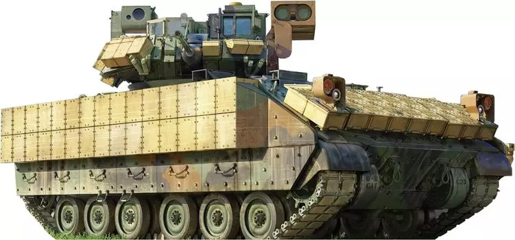 Magic Factory 135 M2A4 Bradley Боевая машина пехоты M-SHORAD Мобильная система ПВО ближнего действия 3 в 1 Пластиковая модель MGF2004