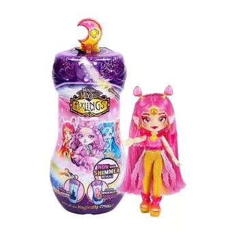Magic Mixies Pixlings серия Shimmerverse, создайте и смешайте магические зелья, чтобы волшебным образом раскрыть Феону. Этот прекрасный 6,5-дюймовый сверкающий модный Pixing