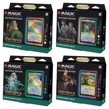 Magic the Gathering Lord of the Tales of Commander Deck Set Всего 4 колоды Кольца: Средиземье –