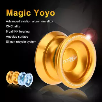 Magic Yoyo T8 Алюминиевый сплав Металл Yoyo 8 Шариковый подшипник KK для детей Золото НОВЫЙ светло-синий