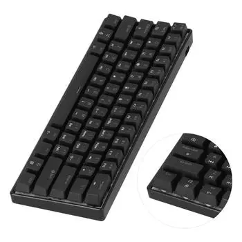 MAGICREFINER Mechanical Keyboard NKey Rollover 61 Keys Mini RGB Gaming Keyboard With 1.6 Meters