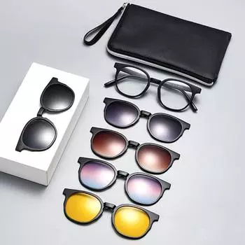 Magnet Set Of Glasses, Sunglasses For Women, Advanced Magnetic Attraction, Polarized Sunglasses, Hanging Glasses For Men PC material rack