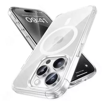 Магнитный чехол для iPhone 16 15 14 13 11 Pro Max Plus XS Max XR 7 8 Plus Crystal Clear Protective с прозрачной крышкой Magsafe iPhone 16 Pro Max прозрачный