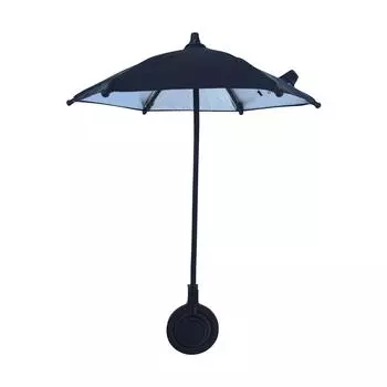 Magnetic Cell Phone Umbrella For Sun,Universal Cute Phone Sunshade Shield Cover With 360°Adjustable & Rotatable Phone Ring One Size чёрный