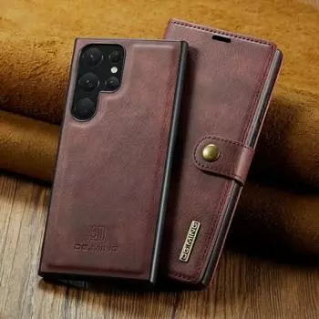 Магнитный флип-чехол для телефона Samsung Galaxy S23 FE S22 S21 S20 S10 S9 S8 Plus S7, противоударный защитный кожаный чехол с разъемом для карты For S8 Plus