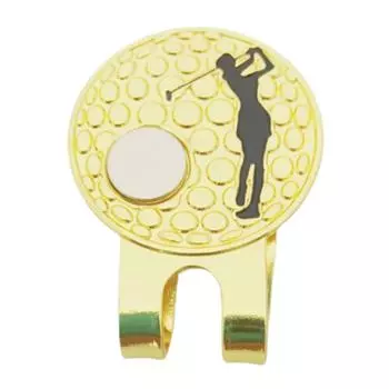 Magnetic Golf Cap Clips Unique Double Side Magnetic Hat Clips Cute Logo Magnetic Hat Clips for Putting Green Golf Men золотой