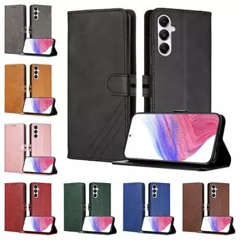 Magnetic Leather Wallet Flip Case for Samsung Galaxy A21 A22 A23 A24 A25 A26 A31 A32 A33 A34 A35 A36 A40 4G 5G Phone Cover Cases A21 EUR Ver розовый