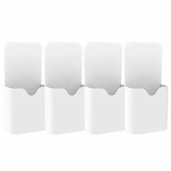 Magnetic Pocket Wall Mount Rack Dadanism Magnetic Wall Mount Storage Case Magnetic Container Set of 4 Magnetic Wall Pocket ABS Magnetic Pocket