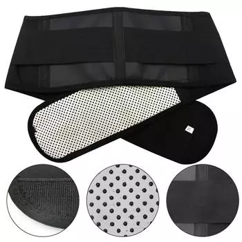 Magnetic Self-Heating Lower Back Lumbar Waist Pad Belt Support Protector Promote Blood Circulation Ease Pain Brace Massage Band M
