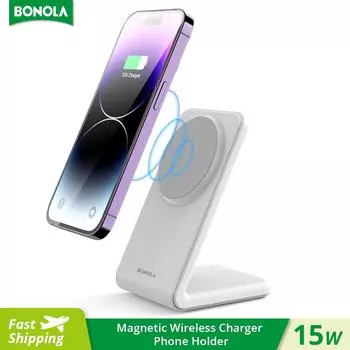Магнитная беспроводная зарядная подставка для iPhone 14 Pro Max12/13 15 Вт быстрая беспроводная зарядная станция для iPhone 11/xs/xr as picture белый