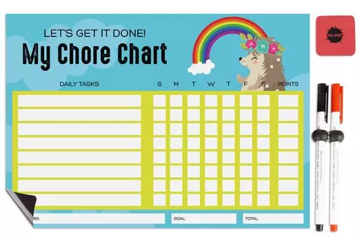 Магнитная доска Inkdotpot Let s Get It Done My Chore Chart Chore Chart For Refrigerator 8.5x11 Inches белый