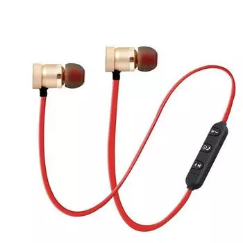 Магнитная гарнитура Bluetooth-наушники Беспроводные спортивные Bluetooth-магнитные наушники для Iphone Samsung чёрный