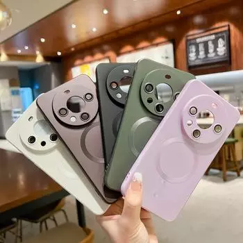 Магнитная металлическая краска для защитного чехла Huawei Mate60Pro/Mate50 Liquid с пленкой на всю линзу. Huawei mate50