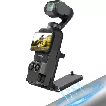 Магнитная подставка, совместимая с DJI Osmo Pocket 3, аксессуарами Pocket3 Адаптер расширения Магнитный держатель для чехла с присоской чёрный
