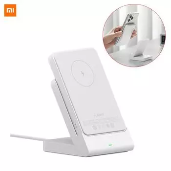 Магнитное беспроводное зарядное устройство Xiaomi 5000 мАч P05ZM для iPhone 12 13 14 Pro Mag-safe беспроводное зарядное устройство белый