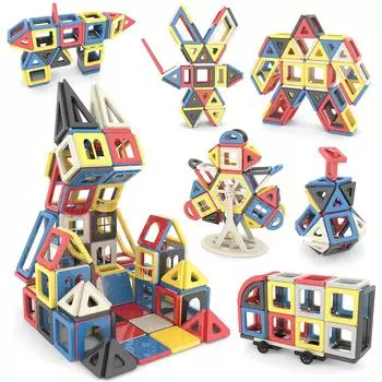 Магнитные блоки AOMIKS, Магнитные блоки, 3D-конструкторы, Развивающие игрушки, Учащиеся начальной школы, Мальчики, Девочки, Дети, Детский сад