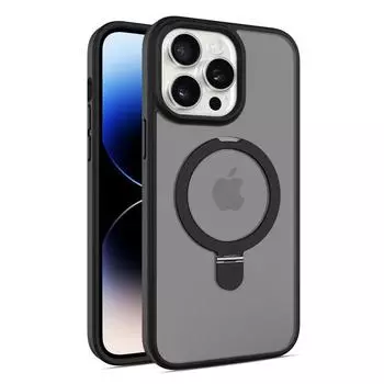 Магнитные чехлы для мобильных телефонов с кольцевой подставкой для iPhone 15 14 Pro Max Plus 12 13 11, противоударный полупрозрачный чехол на заднюю панель for iPhone 15Pro Max