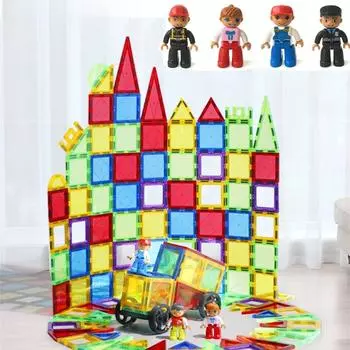 Магнитные фигурки Lego 4 шт./набор игрушечных людей магнитные блоки аксессуары совместимы с магнитными плитками развивающие игрушки