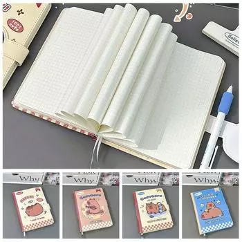 Магнитный блокнот из искусственной кожи с рисунком B5 Мини-блокнот Kawaii Capybara Notebook Diary style 3