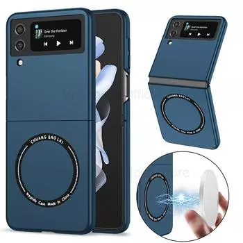 Магнитный чехол для беспроводной зарядки для Galaxy Z Flip 3 4 Magsafe, противоударный чехол с защитой от отпечатков пальцев for Galaxy Z Flip 3