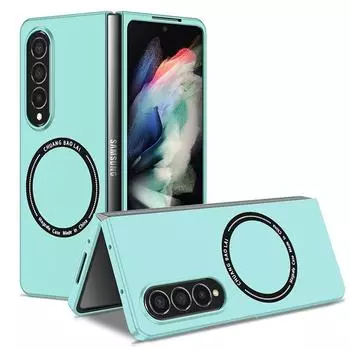Магнитный чехол для беспроводной зарядки для Samsung Galaxy Z Fold 3 4 Magsafe, противоударный чехол и защита от отпечатков пальцев for Galaxy Z Fold 4 кларет