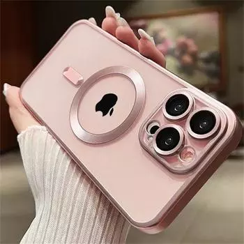 Магнитный чехол для iPhone 15, 14, 13, 12, 11 Pro Max Plus, модное матовое покрытие с матовым покрытием для чехлов-бамперов Magsafe, чехол Funda iPhone 13 Pro Max чёрный