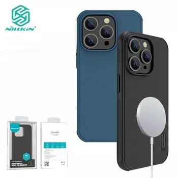 Магнитный чехол Nillkin Shield Pro для iPhone 15 Pro Max 15 Plus 15 Pro, противоударный чехол с защитой от отпечатков пальцев, задняя крышка For iPhone 15 чёрный