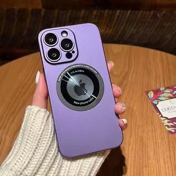 Магнитный чехол с отверстием для логотипа Magsafe для Iphone 14 13 12 11 Pro Max, защитная пленка для камеры с беспроводной зарядкой, жесткий чехол для ПК 14 Pro 12