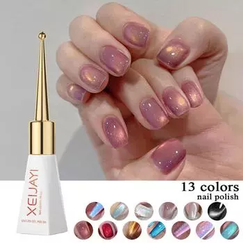 Магнитный гель-лак Aurora Crystal Cat Eye Gel Polish для ногтей, замачиваемый УФ-гель для ногтей