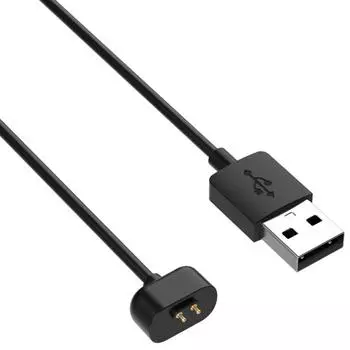 Магнитный USB-кабель для зарядки, адаптер для быстрого зарядного устройства, совместимый с Huami Amazfit Band7, аксессуары 1 чёрный