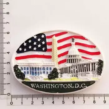 Магниты на холодильник США Вашингтон, округ Колумбия. культурный ландшафт туристические сувениры расписанные вручную магнитные наклейки на холодильник коллекция