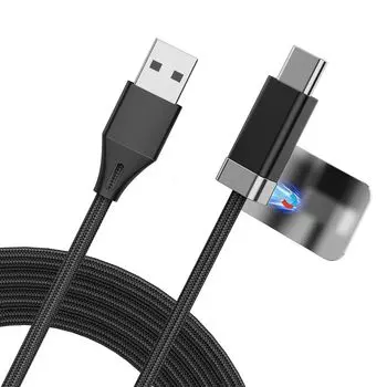 Magtame USB Cable with Magnetic Secures USB Includes 2 Metal Fast PD USB Drop Compatible with iPhone MacBook Pad Pro and Other USB A to C Devices чёрный