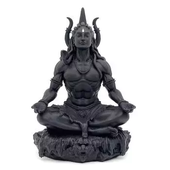 Махайоги Шива Мурти, 8,89 см, 3D-печать, УФ-смола, Индуистская религиозная статуя Адийоги Шивы чёрный
