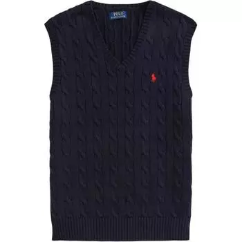 Майка без рукавов с V-образным вырезом и вышивкой логотипа Polo Ralph Lauren для мужчин Топы Синий MNPOSWE1CM20038-BLUE S