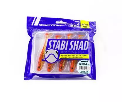 Major Craft Мягкая Пластиковая Приманка 4 Дюйма Stabi Shad STB-SLIM4 003 (0366)
