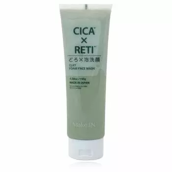 make.in cica reti doro foam face wash 130g | cica retinol white clay ceramide moisturizing skin care pores blackheads