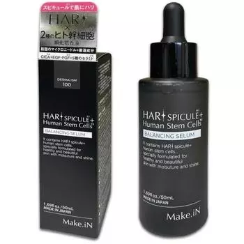 Make.in hari spicule + human stem cell serum [50 ml] | pore care ceramide cica egf fgf moisturizing skin care firmness shiny made in japan