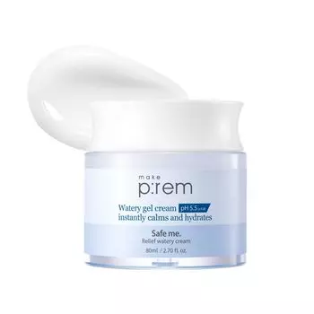 Make Prem Make Prem Safe Me Relief Watery Cream 80 мл Содержит экстракт стебля корейской Opuntia ficus indica 74%