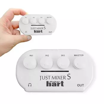 Maker hart Just Mixer S Stereo 3 Audio Output и USB-питаемый аудиомикшер с 2 входами/ультракомпактный микшер/батарея