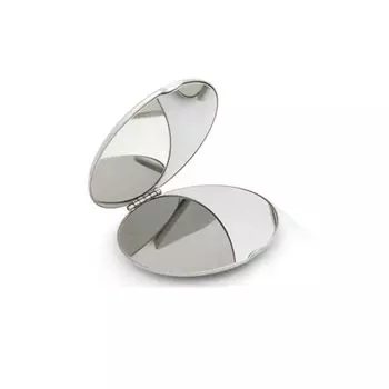 Makeup Stainless Steel Makeup Mirror Hand Pocket Double-sided Cosmetic Mirror Square Mini Small Folding Mirror Women Girls