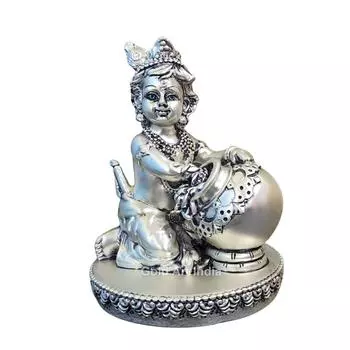 Makhan Krishna | Krishna ji Laddu Gopal Idol for Home Decor| Bal Gopal Statue for Gifting| Little Krishna murti for Housewarming | Makhan Chor Idol