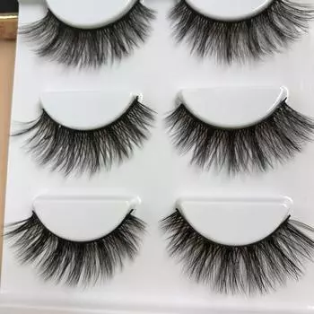 Макияж Очаровательные натуральные крестики ручной работы, более толстые и длинные 3D накладные ресницы, черные накладные ресницы