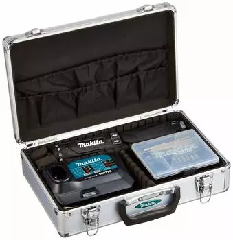 Makita Аккумуляторная дрель-шуруповерт с 2 шт. и алюминиевым корпусом DF012DSHXB (черный) Аккумуляторы 7.2V 1.5Ah, зарядное устройство,