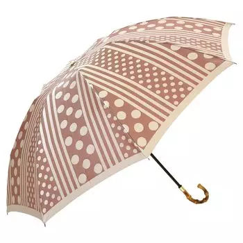 Makita Shoten Folding Umbrella Mini Kirie Dots and Stripes Luxury Koshu Ori Made in Japan 13660203 Co., Ltd. Women s (Bordeaux) фиолетовый