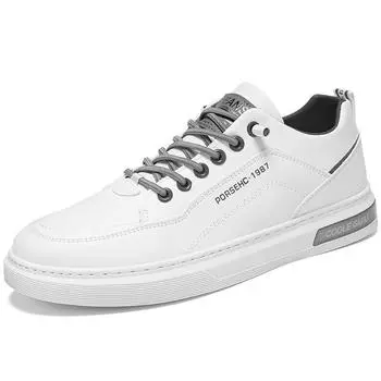 Male College Students Campus 2025 New Casual and Fashionable Outdoor Thick Soled Height Increasing Skateboard White Shoes 40 чёрный