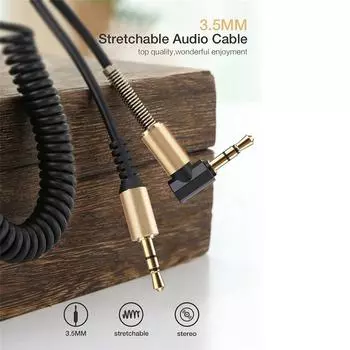 Male Elbow Micphone Stereo Adapter Earphone Cable Cord Adapter Digital Cables Audio Cable Aux Cable чёрный