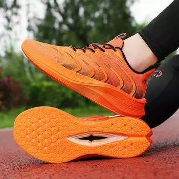 Male Sneakers High-quality Outdoor Casual Mesh Comfortable Sports Shoes Breathable Field Training Tennis Shoes for Men and Women EU36 оранжевый